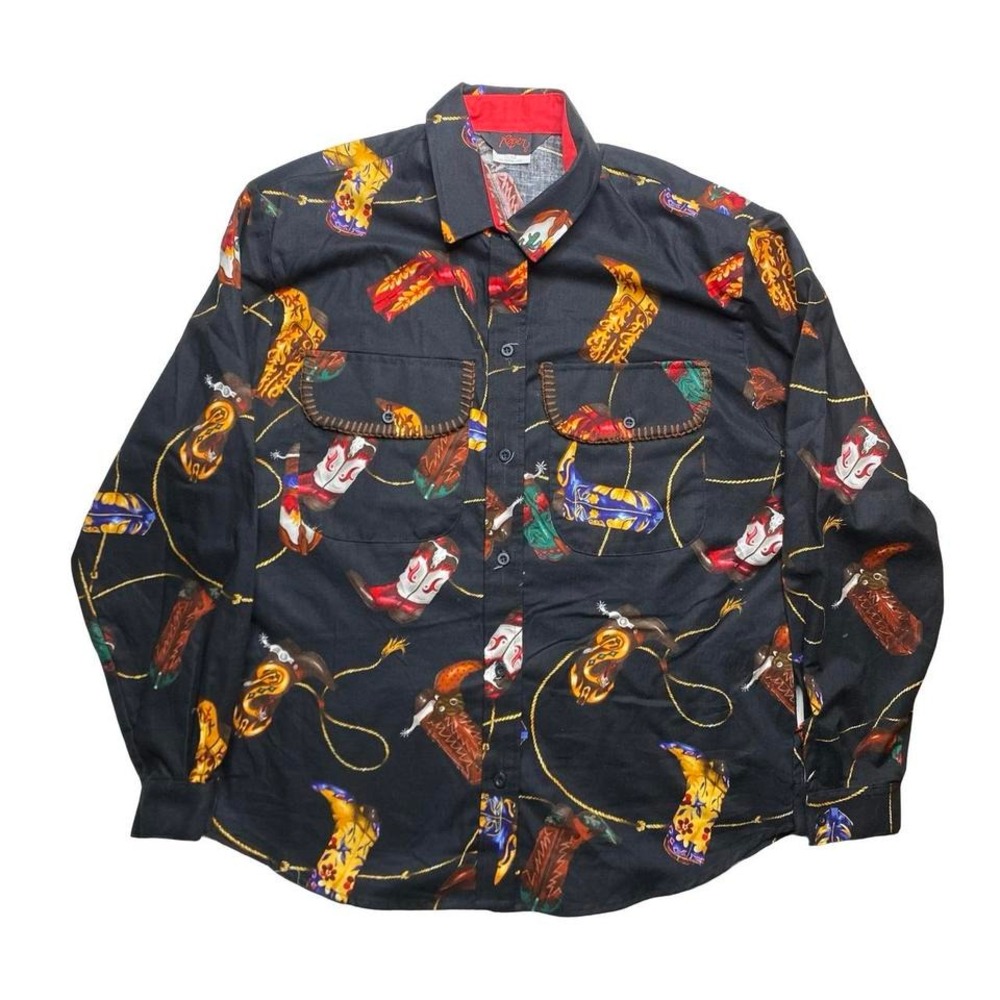Vintage‎ 80s 90s Women's Roper button down cowboy music festival top SIZE 13/14